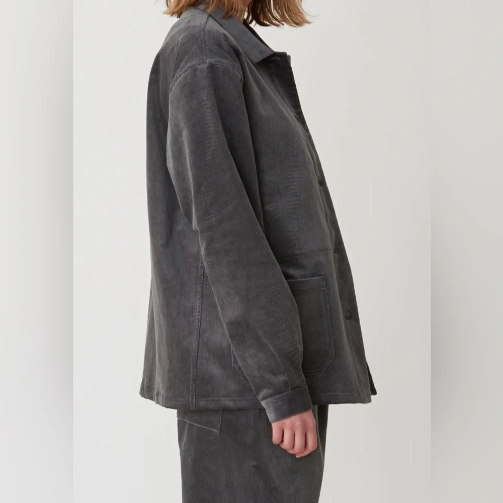 La Garconne Moderne - Women’s Corduroy Utility Work Chore Coat Jacket - Size L